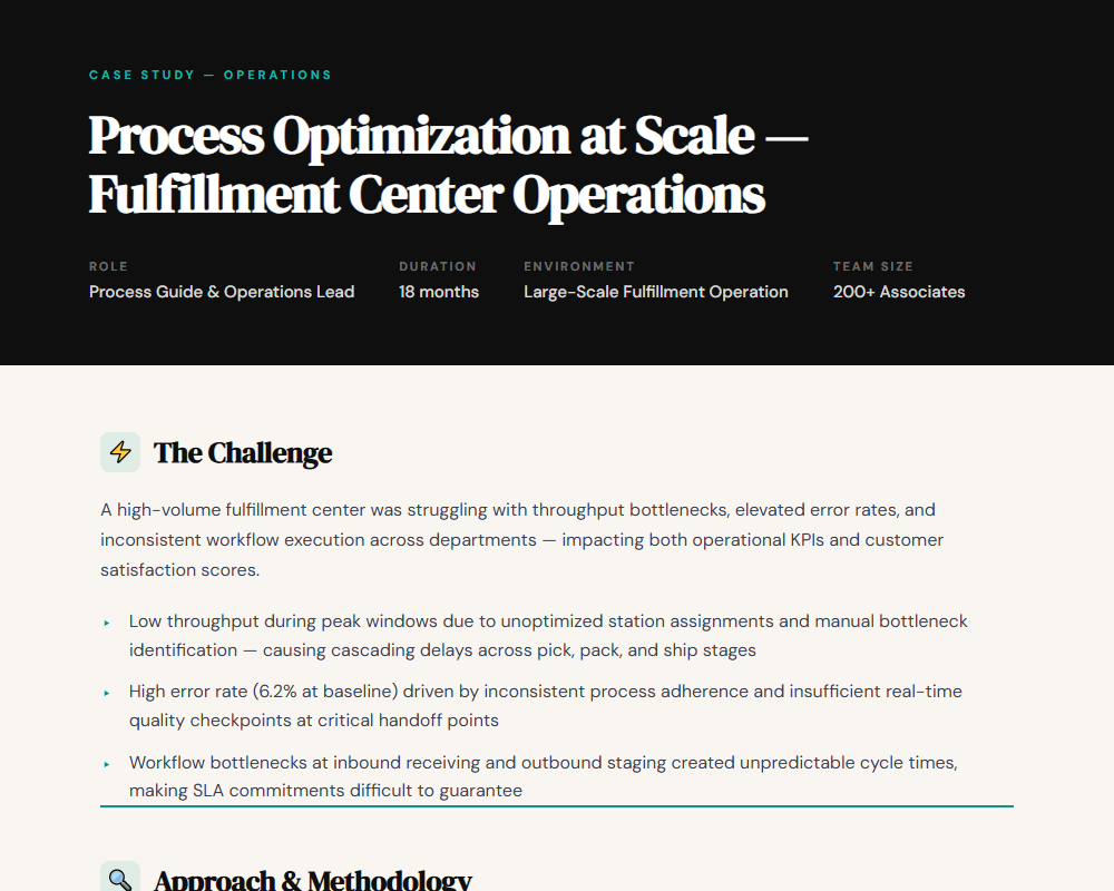 Operations Process Case Study