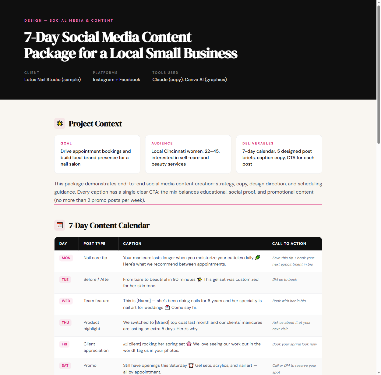 Social Media Content Package
